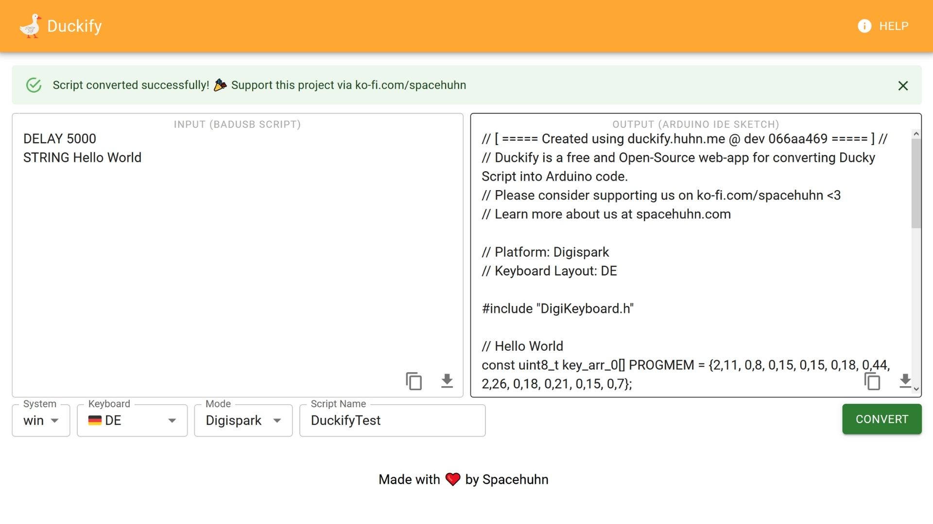 Duckify Screenshot