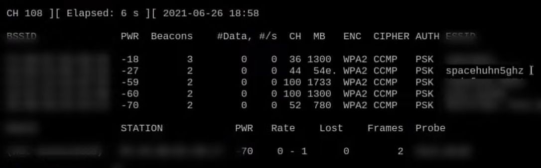 airodump-ng output