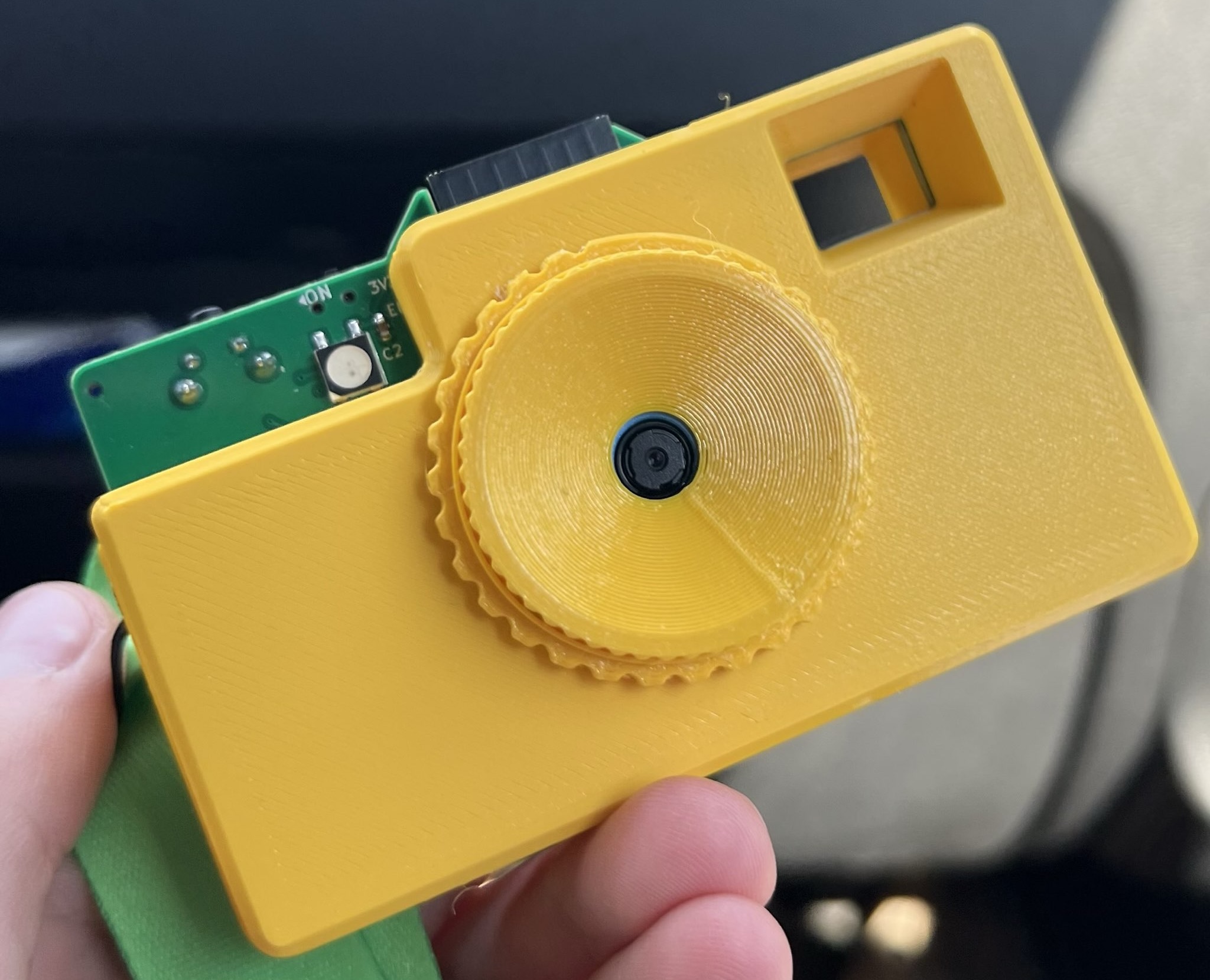 Crappy Camp Cam. 3D printed case looking like a camera.