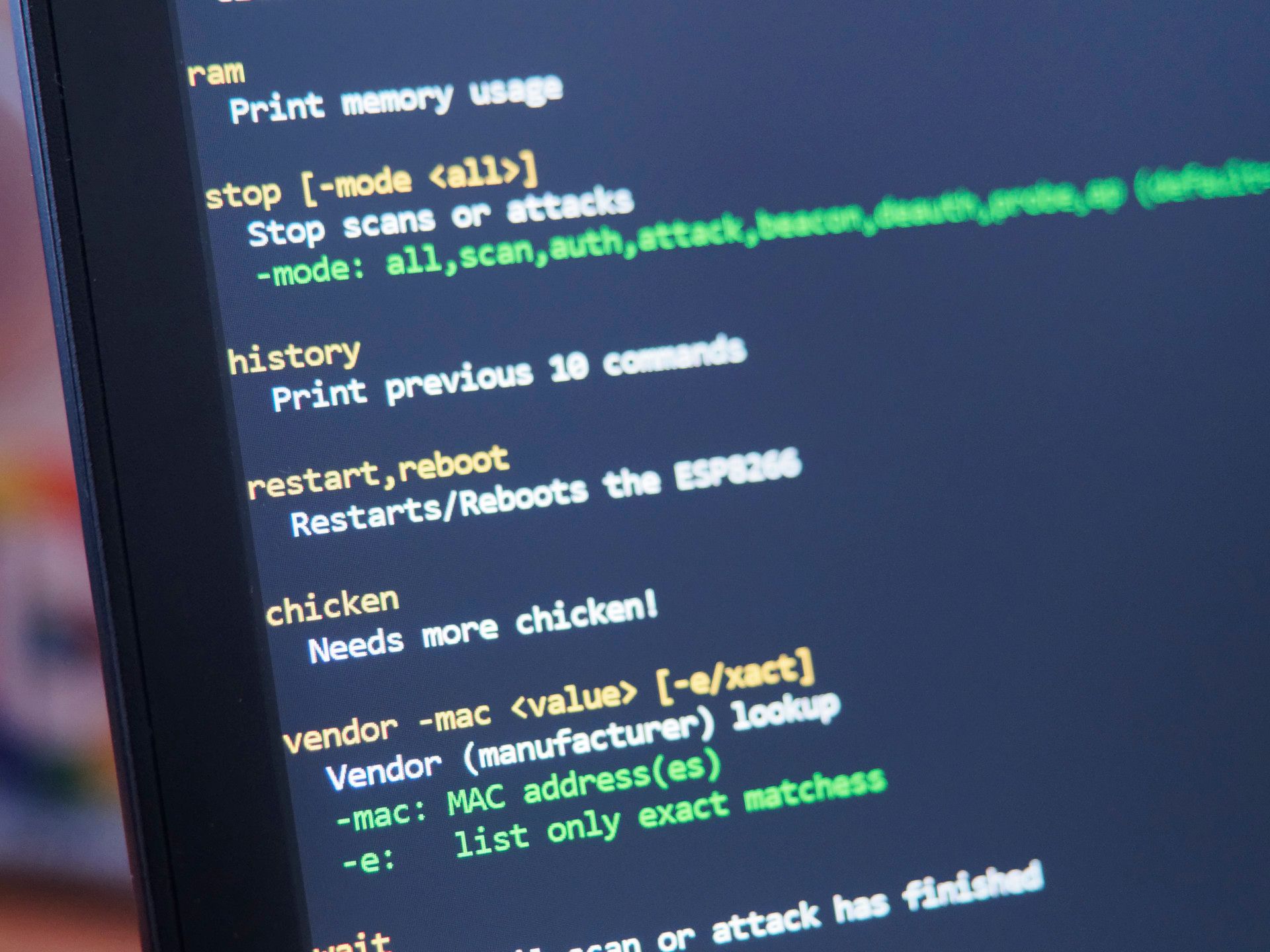 Huhnitor interface