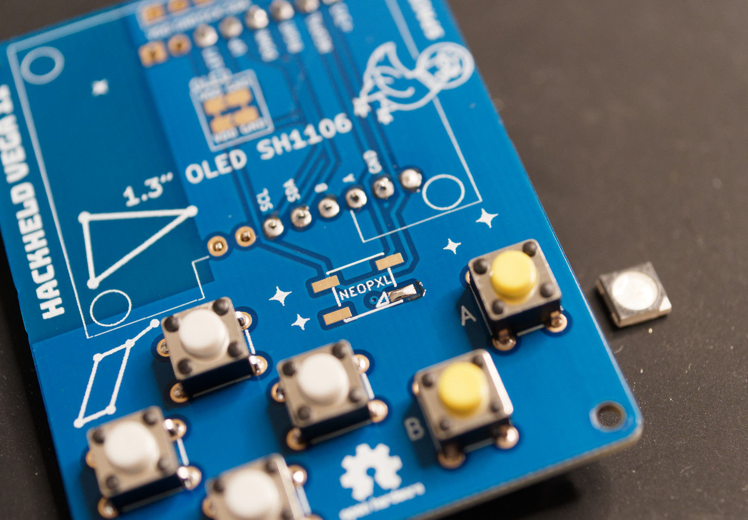 HackHeld NeoPixel LED footprint