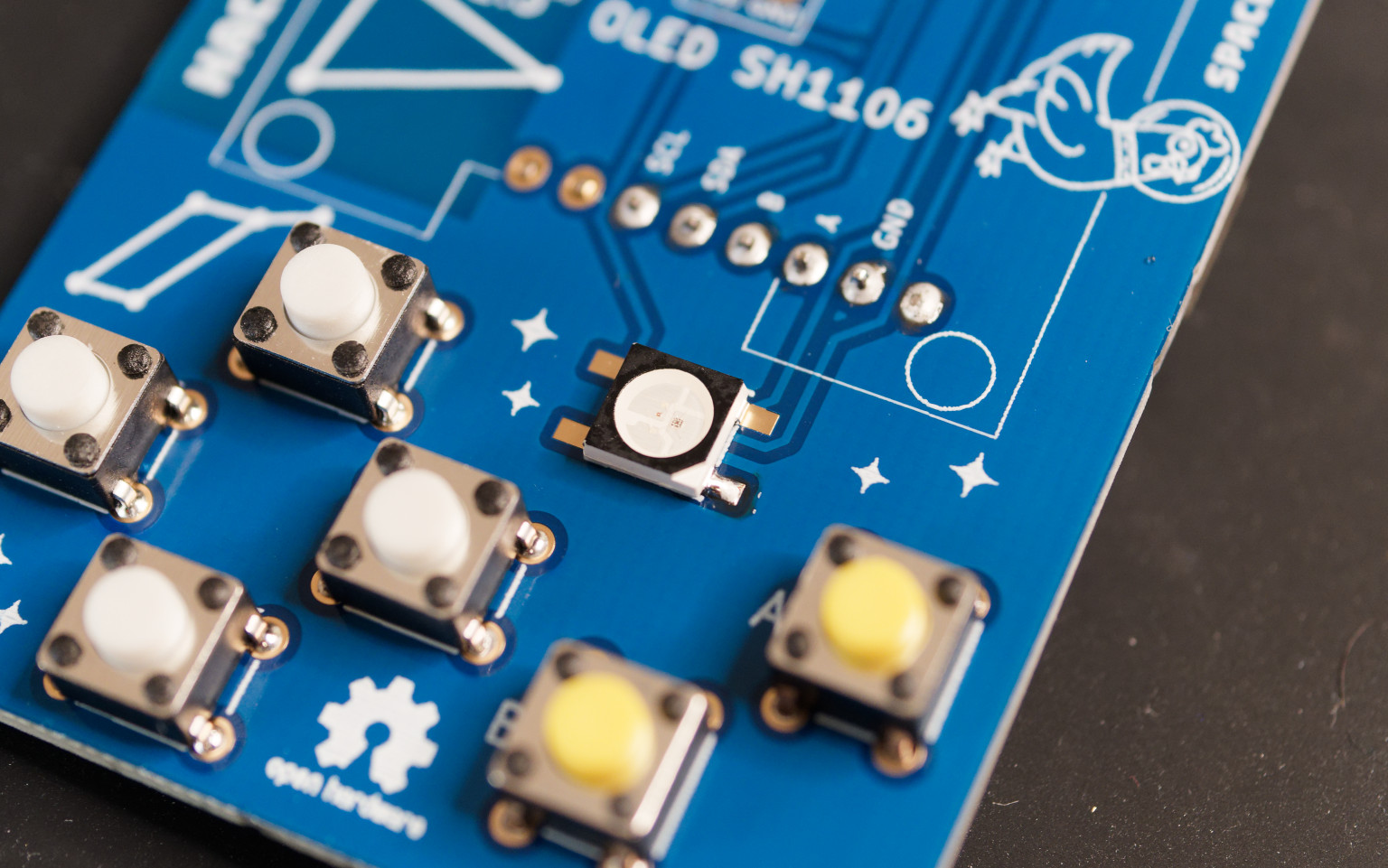 HackHeld NeoPixel LED footprint