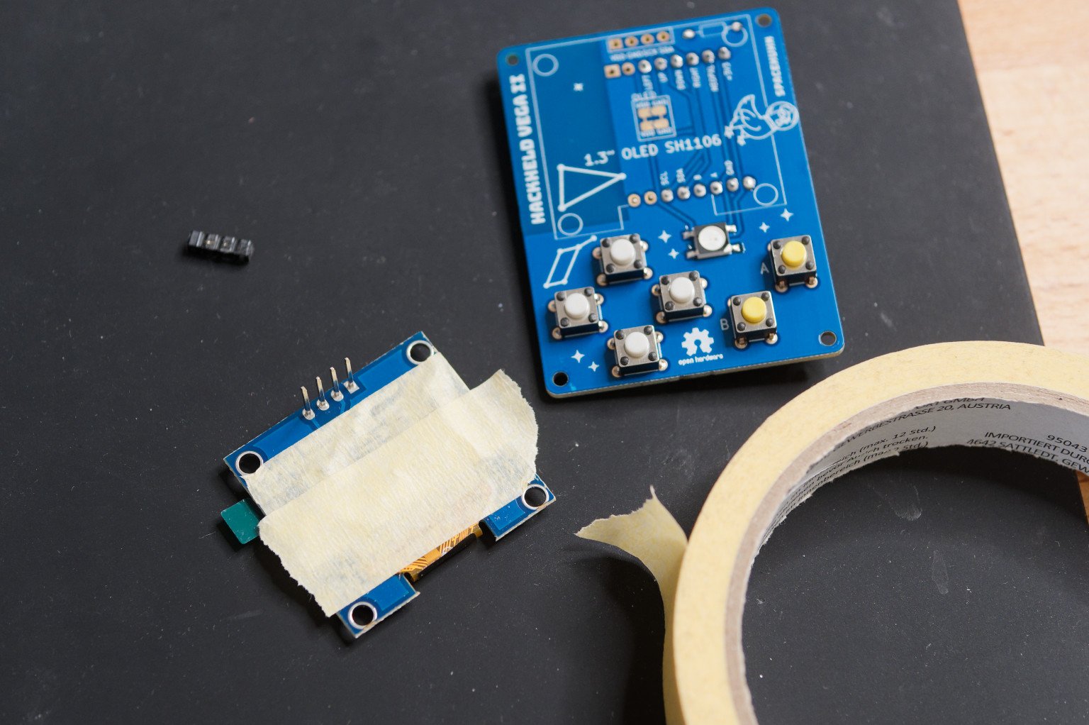 Adding tape to OLED display