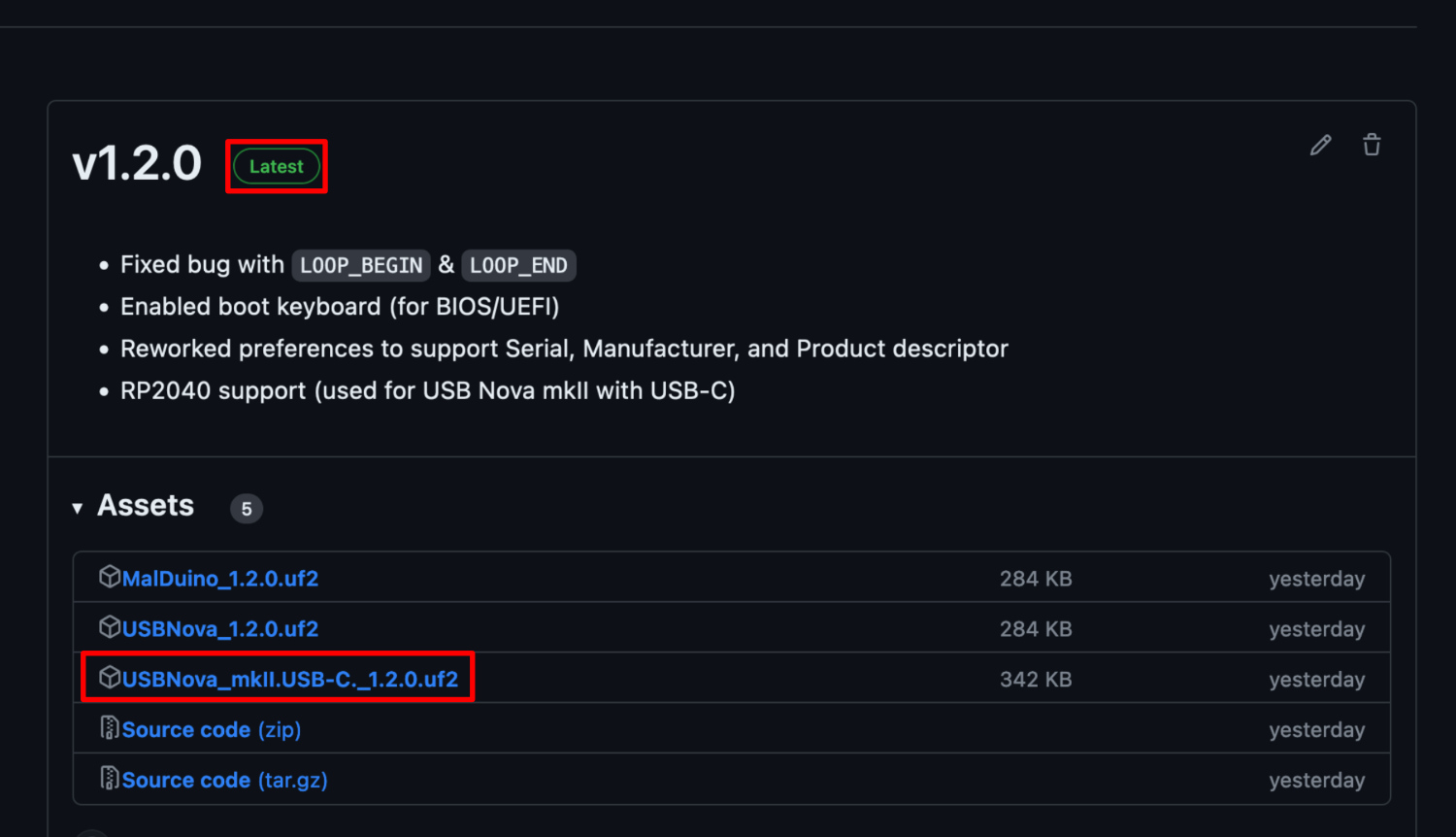 Download firmware from GitHub